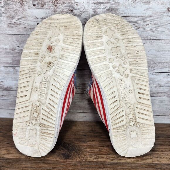 Hey Dude Kids Wally Stars and Stripes Patriotic Red White Blue Slip On Shoes 2y - Picture 8 of 8